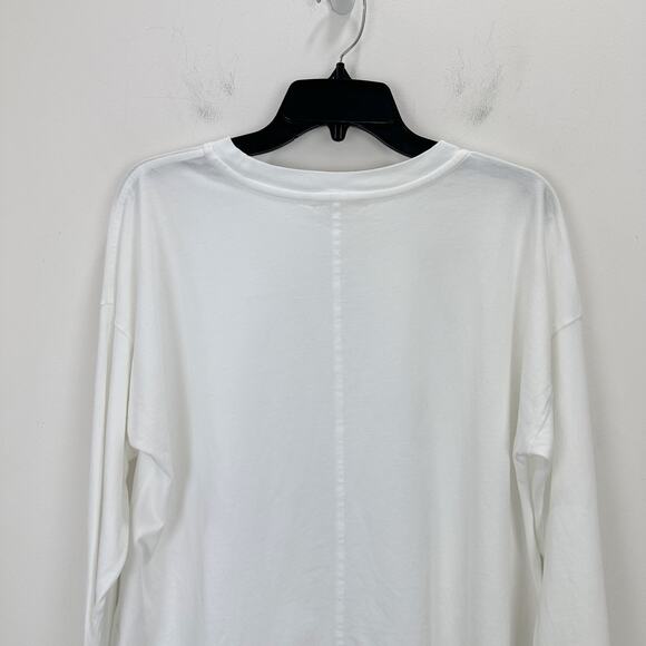 Madewell Easy Crewneck Long Sleeve Tee Top Oversized Relaxed White Basics S NWT - Picture 13 of 13
